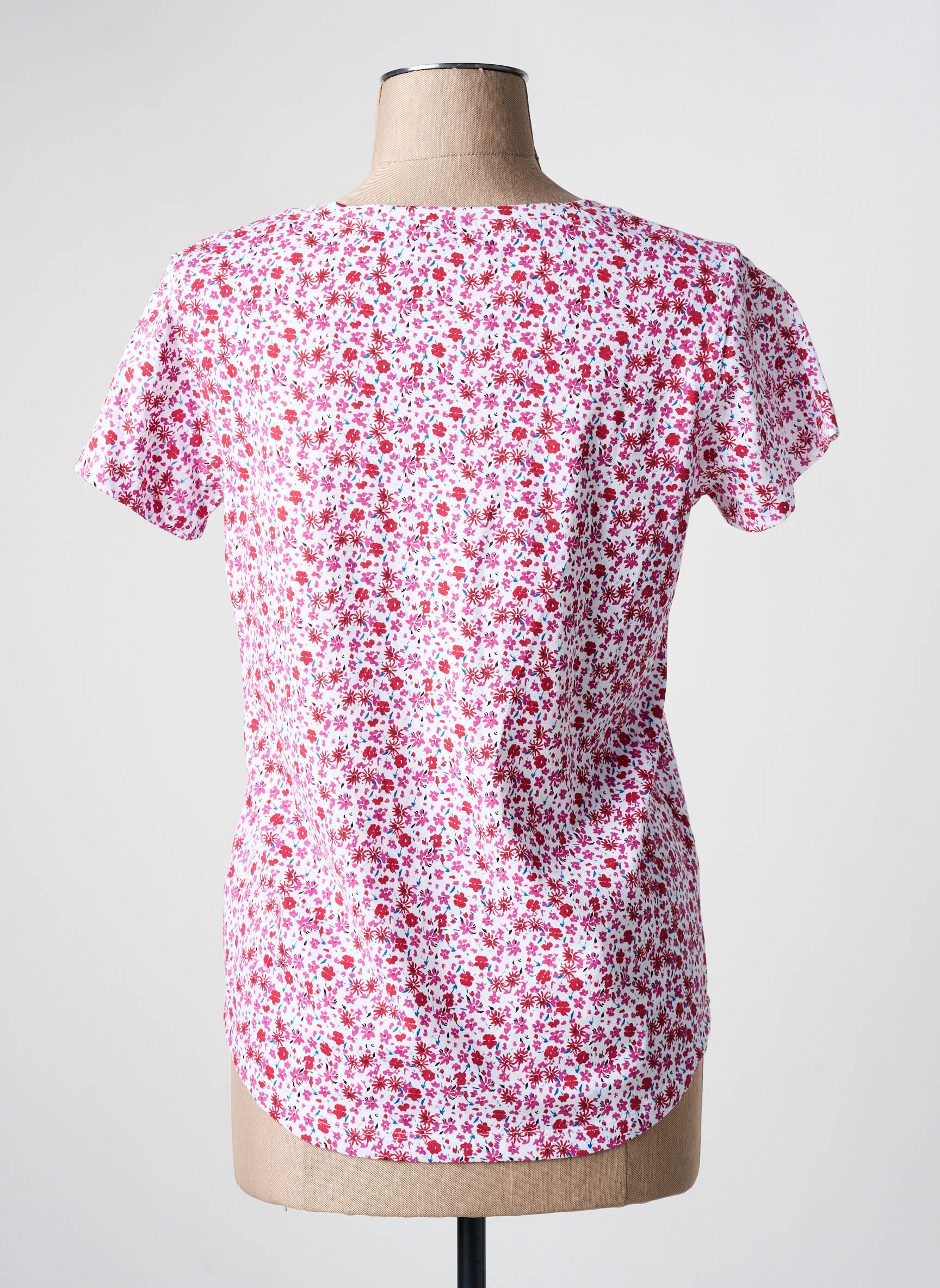 Viršūnė fantazijos raštas trumpas rankovės raudona C'EST BEAU LA VIE moteris