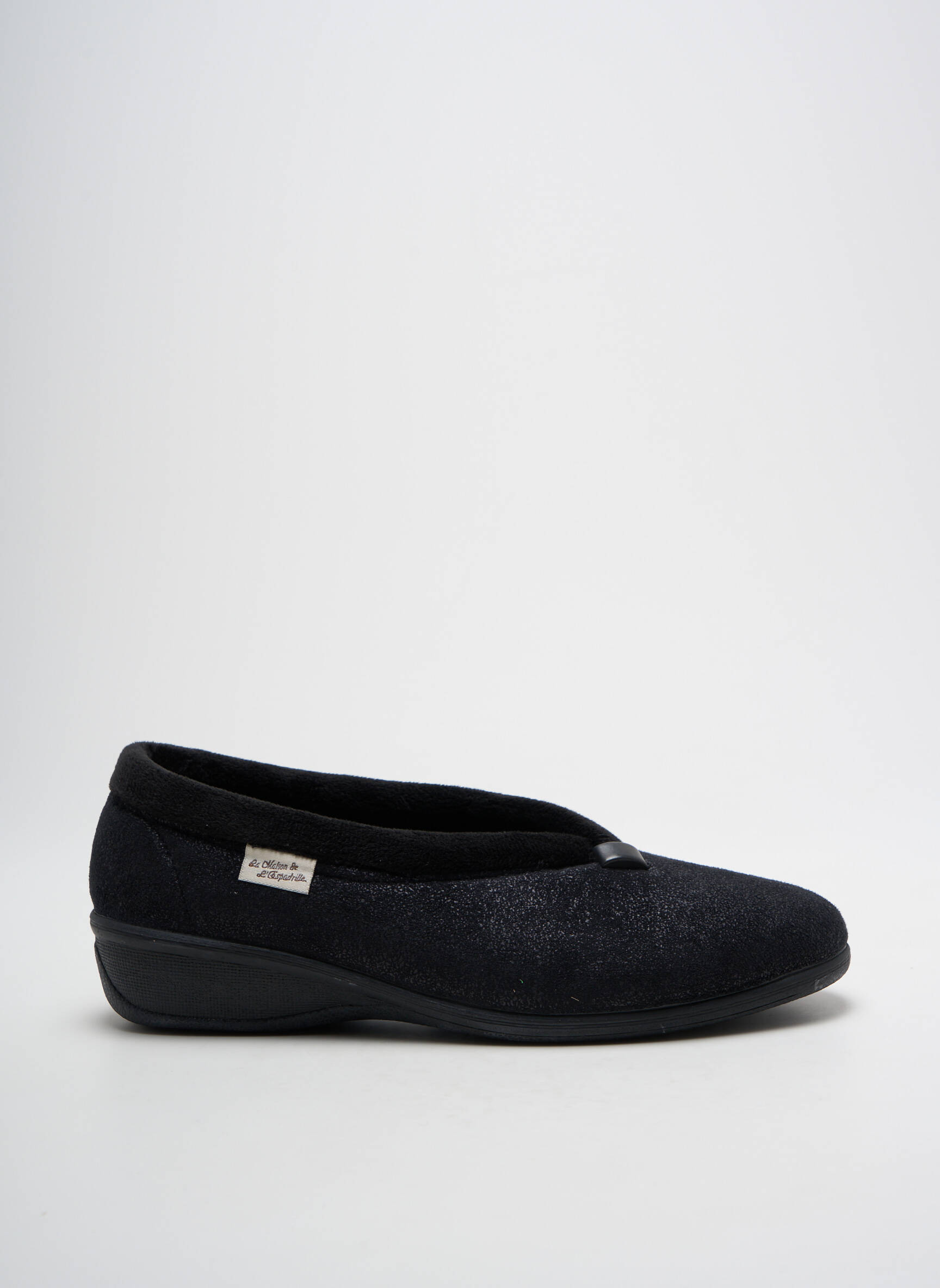 Bateliai/pantofliai apvalus mygtukas plokščias kulnas iki 3 cm juodas LA MAISON DE L'ESPADRILLE moteris