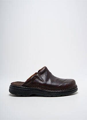 Mule/sabotai satino audinys apvalus mygtukas rudas ARIMA vyras