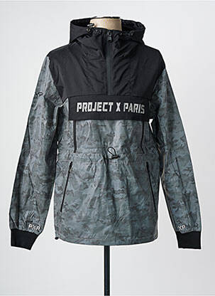 Parka ilgos rankovės su gobtuvu juodas PROJECT X PARIS vyras