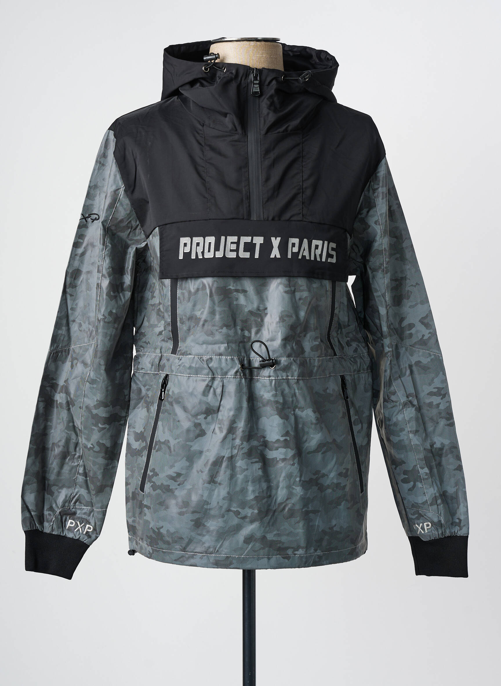 Parka ilgos rankovės su gobtuvu juodas PROJECT X PARIS vyras