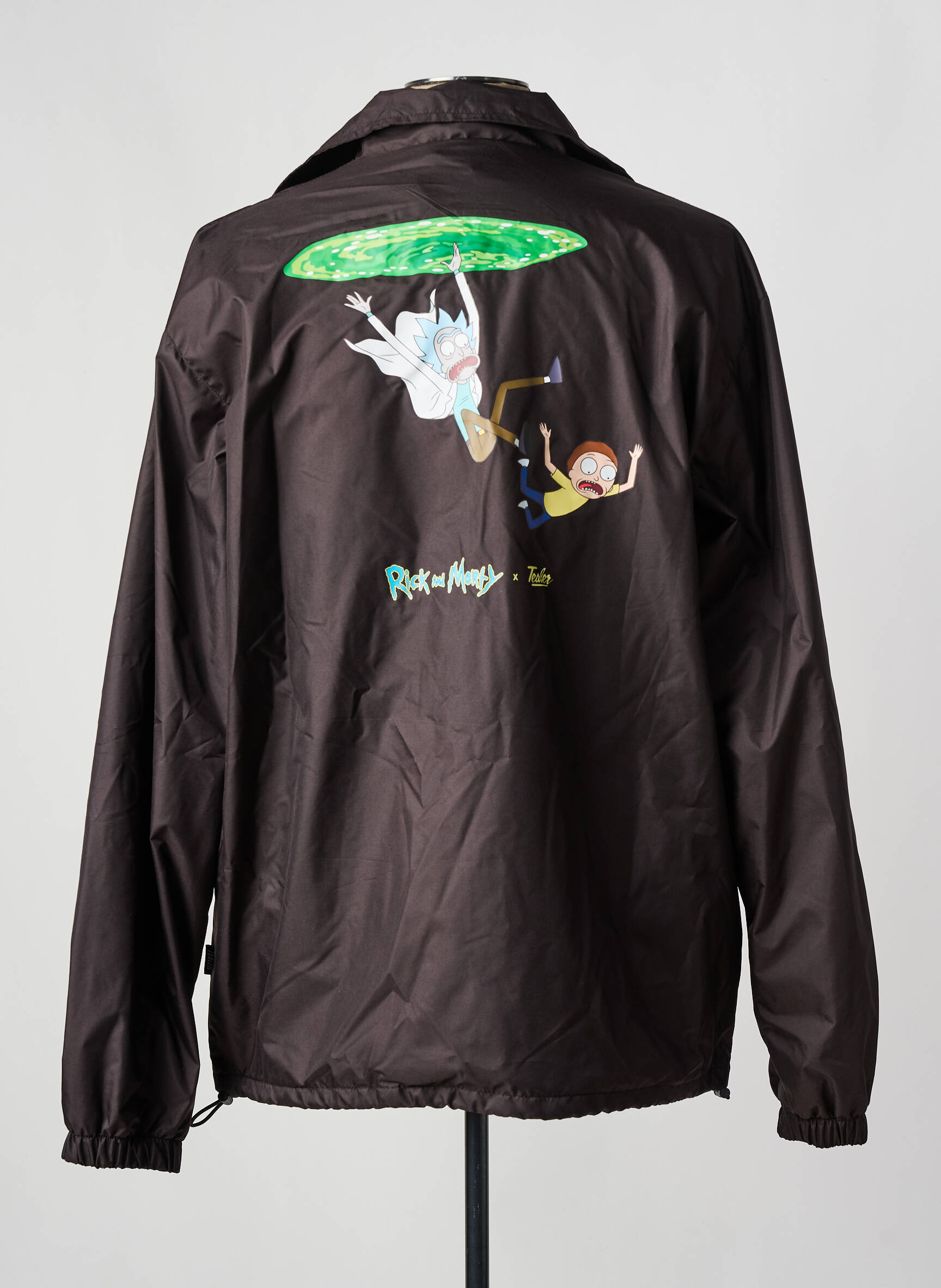 Vėjo nepraleidėjas kišenės be gobtuvų juodas RICK AND MORTY vyras