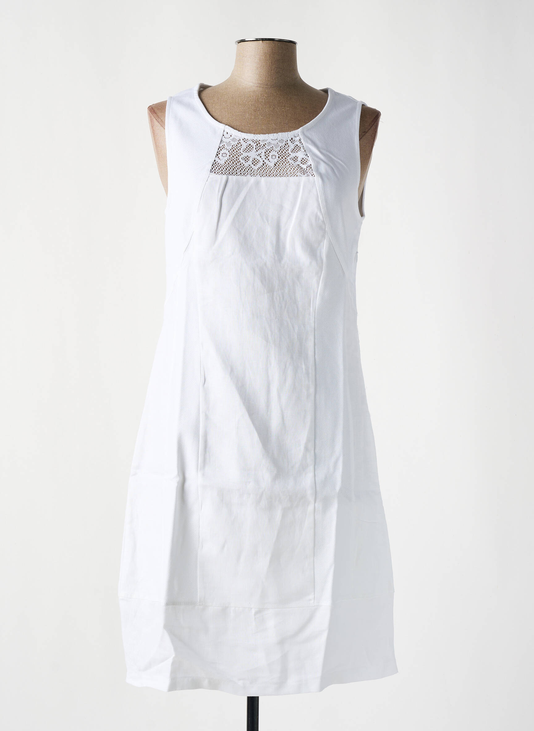 Pusilgių suknelė baltas MALOKA moteris