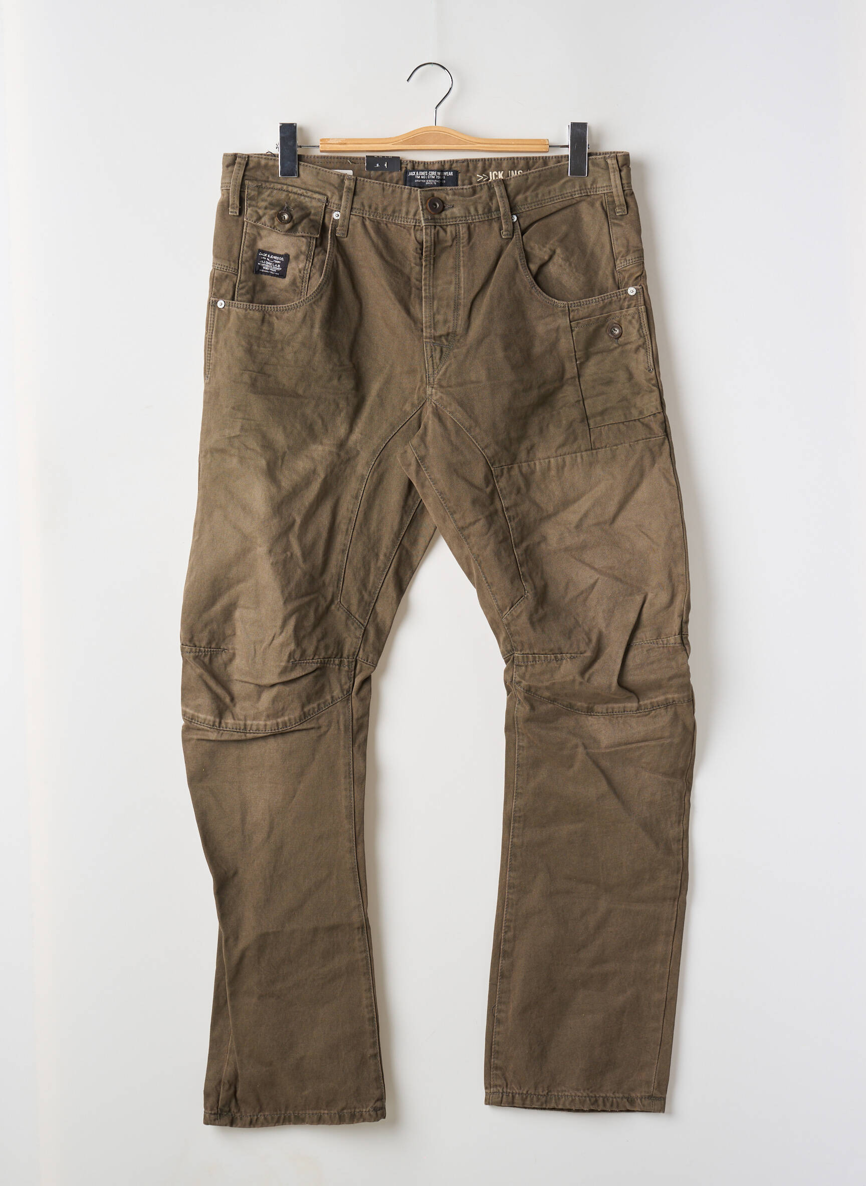 Tiesios kirpimo džinsai žalias JACK & JONES vyras