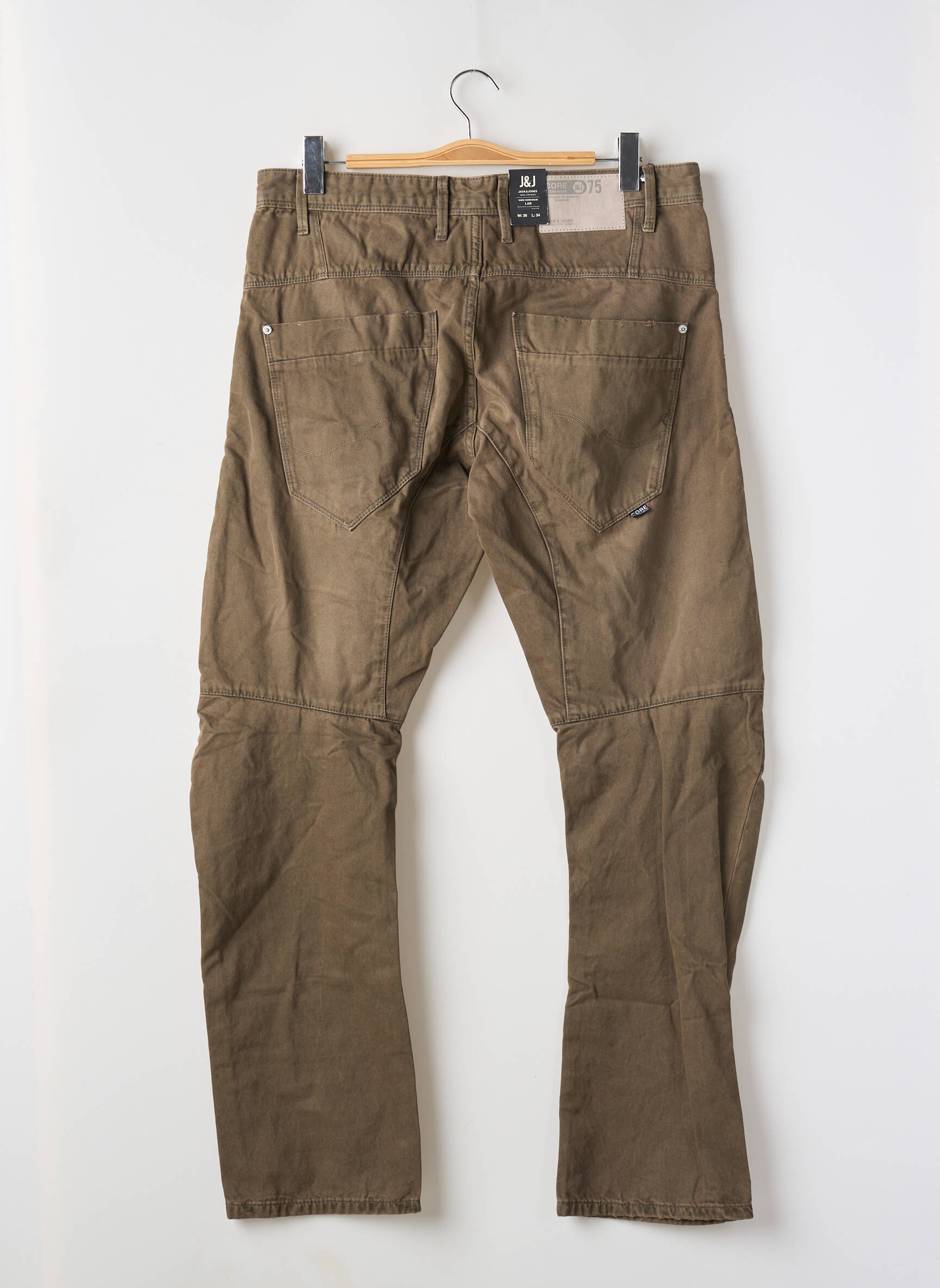 Tiesios kirpimo džinsai žalias JACK & JONES vyras