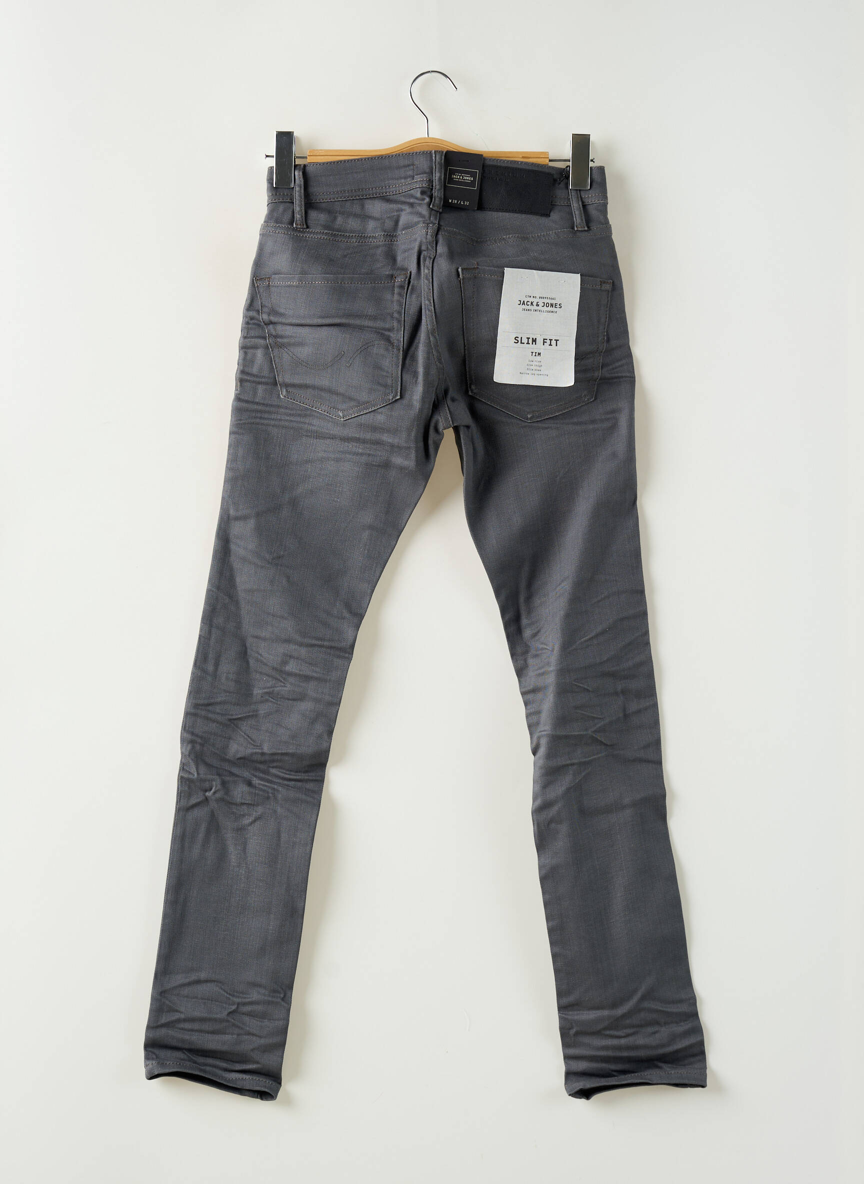 Lieknos džinsai pilka JACK & JONES vyras