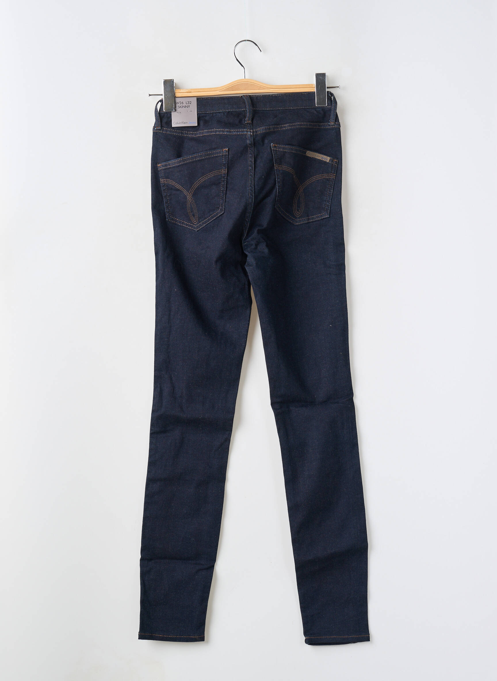Lieknos džinsai mėlyna CALVIN KLEIN moteris
