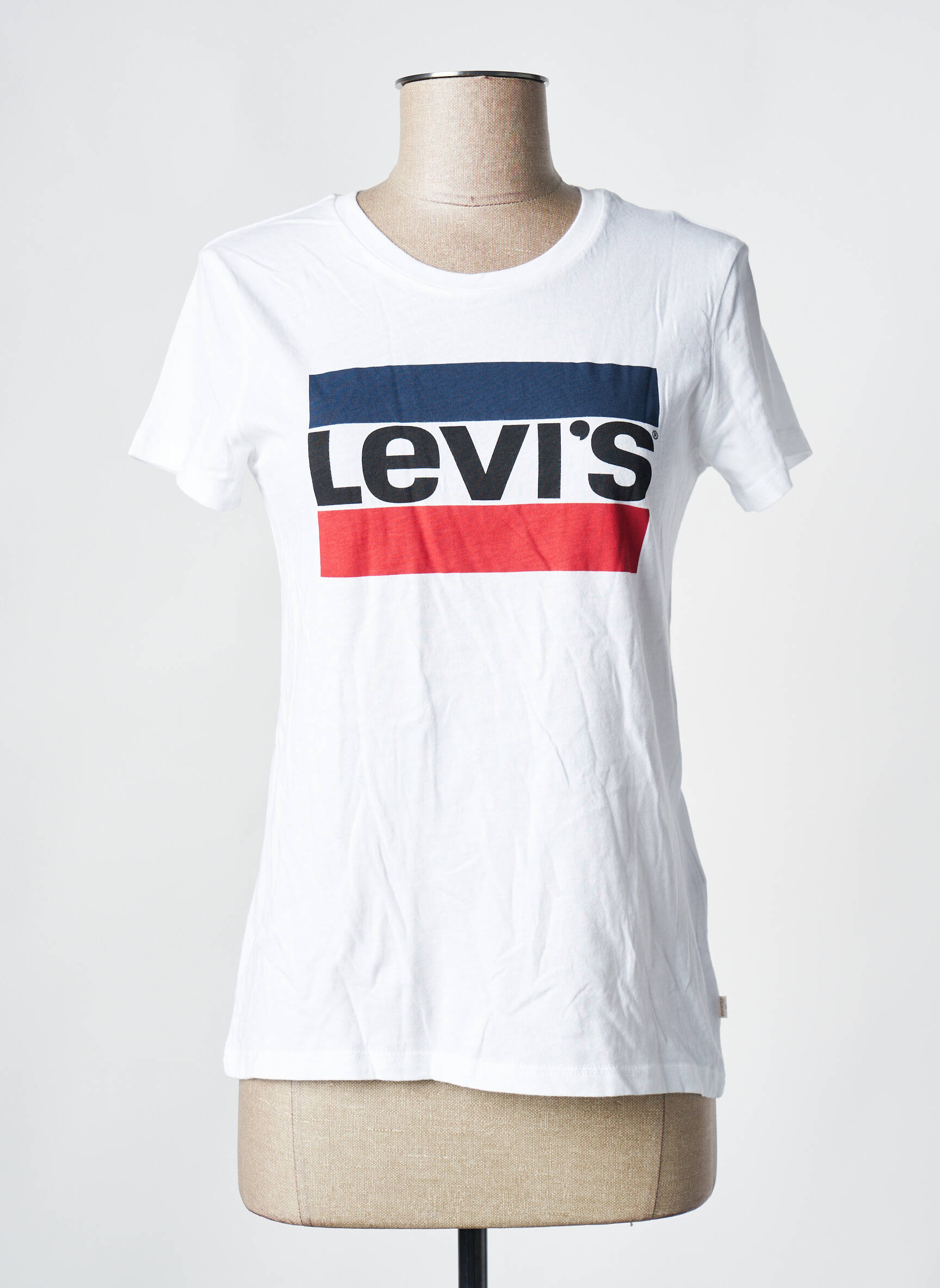 T-marškinys baltas LEVI'S moteris