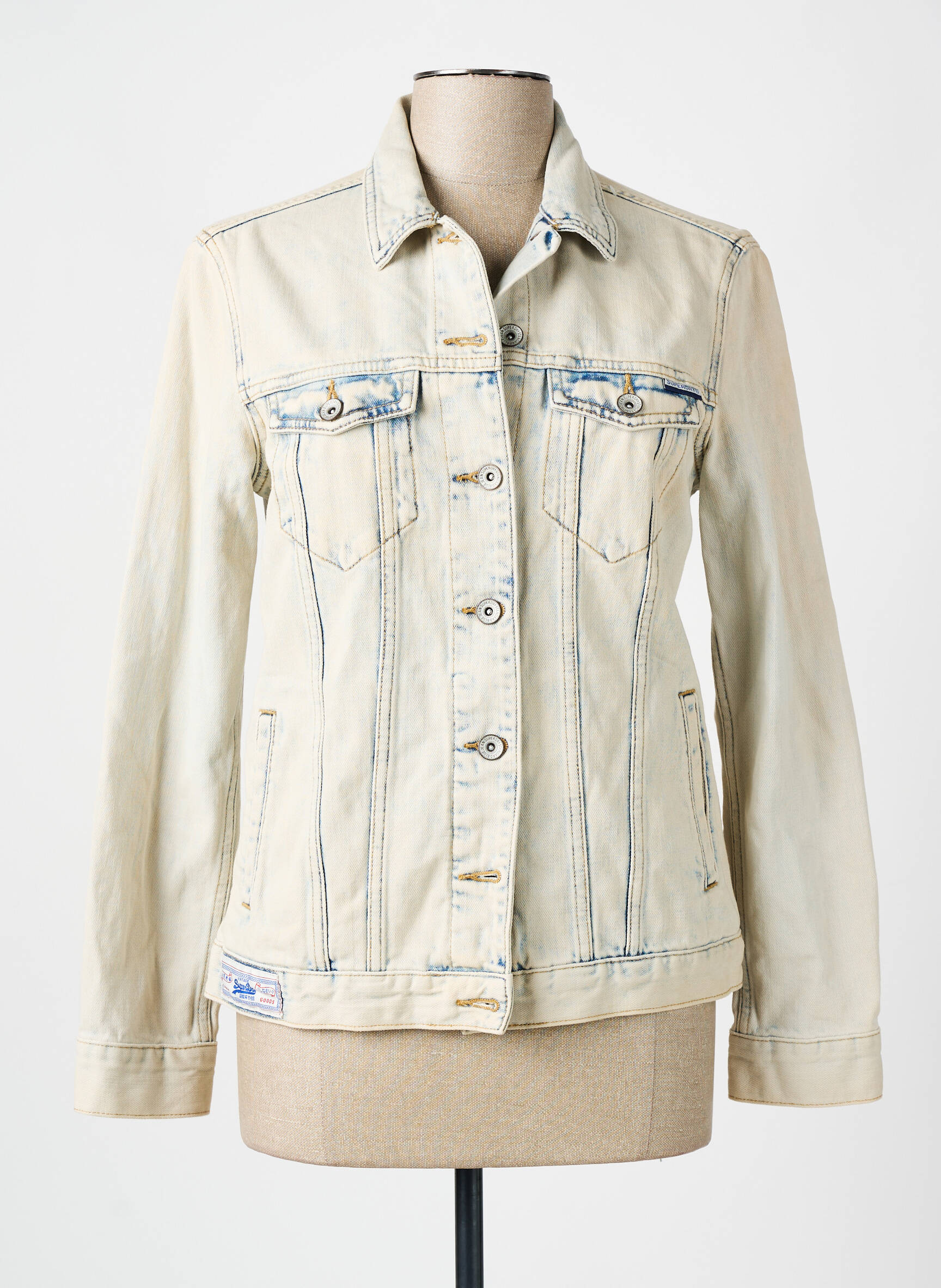 Džinsinė striukė mėlyna SUPERDRY moteris