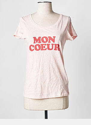 T-marškinys rožinė MONSIEUR TSHIRT moteris