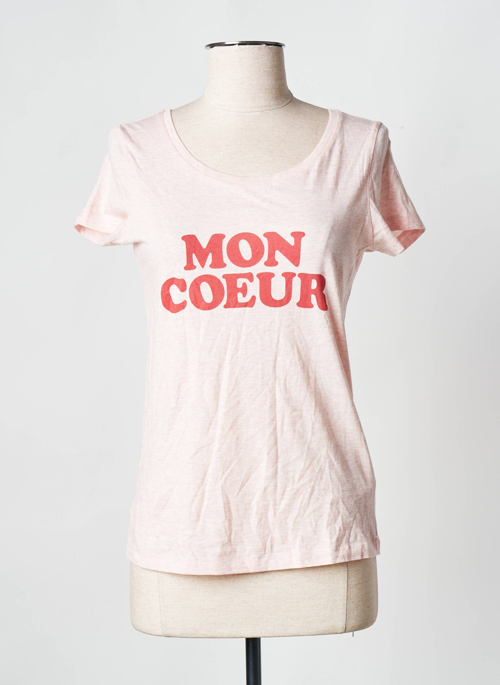 T-marškinys rožinė MONSIEUR TSHIRT moteris