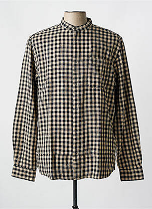 Ilgomis rankovėmis marškinys rudas KNOWLEDGE COTTON APPAREL vyras