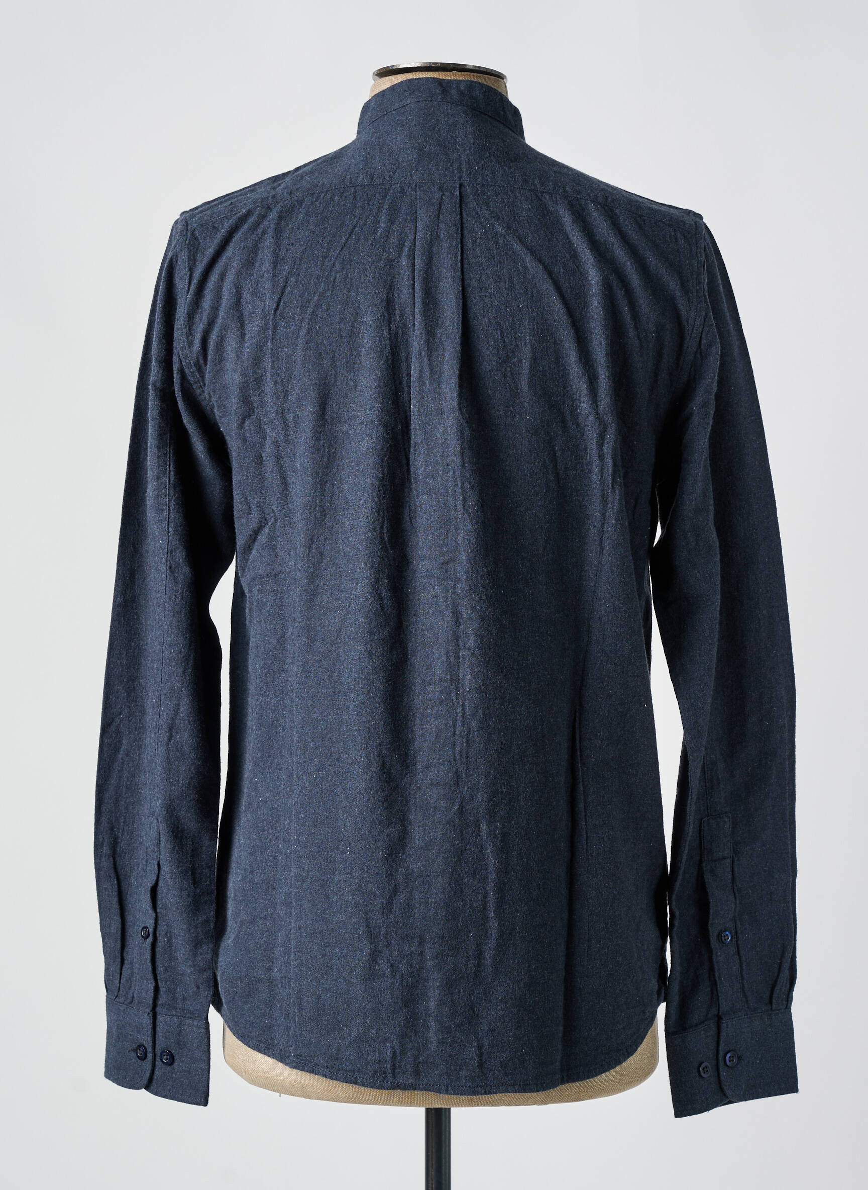 Ilgomis rankovėmis marškinys mėlyna KNOWLEDGE COTTON APPAREL vyras