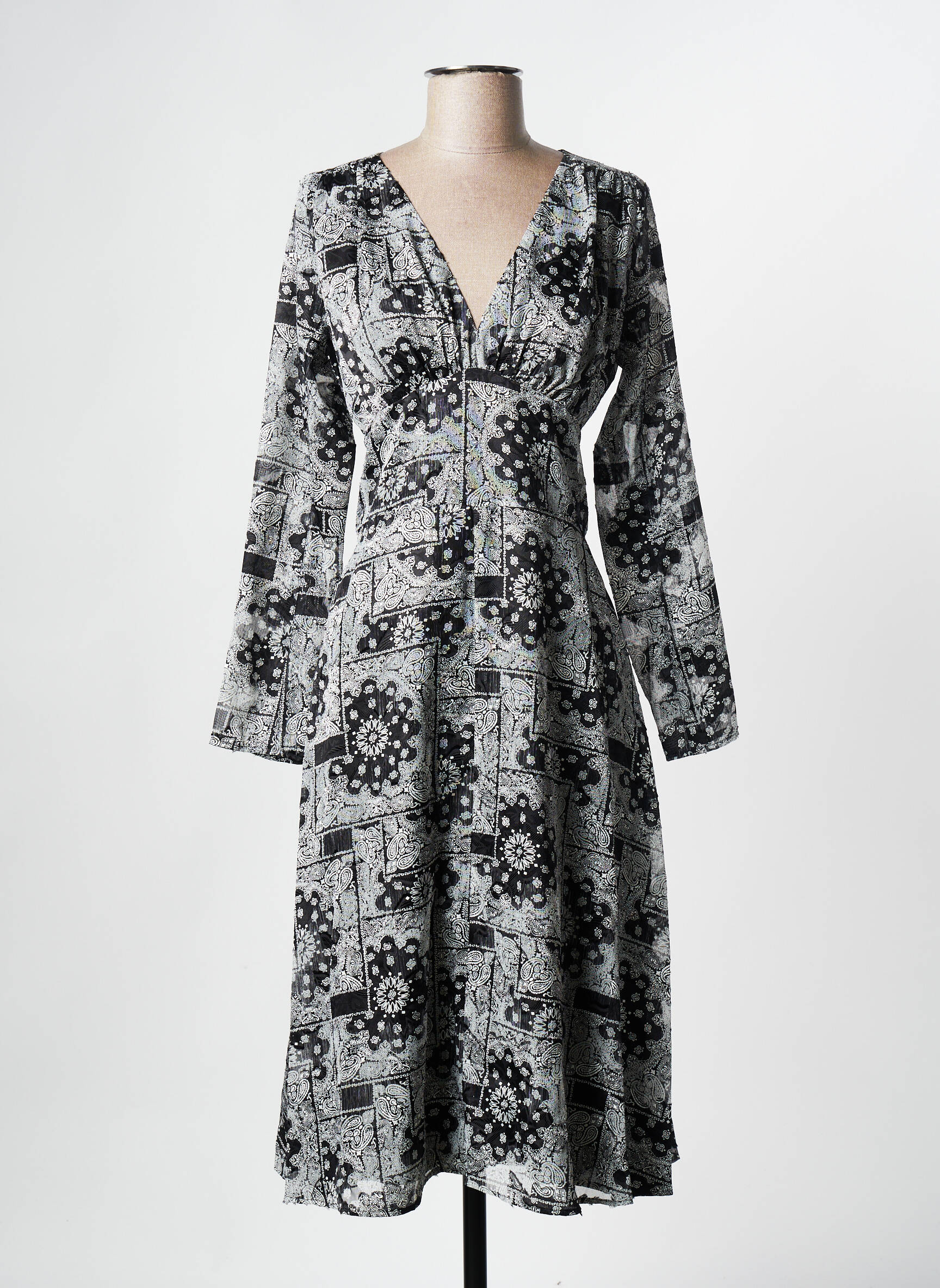 Pusilgių suknelė juodas THE KOOPLES moteris