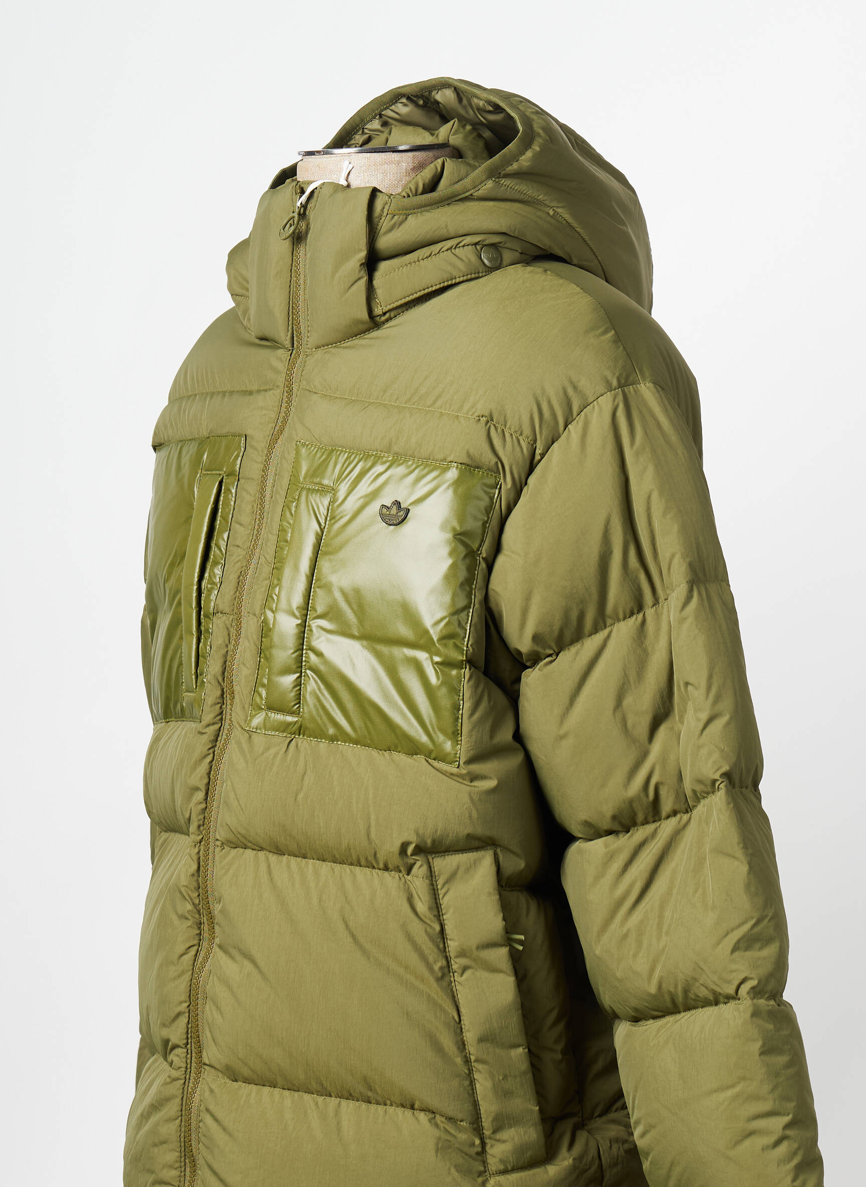 Pūkinė striukė žalias ADIDAS vyras
