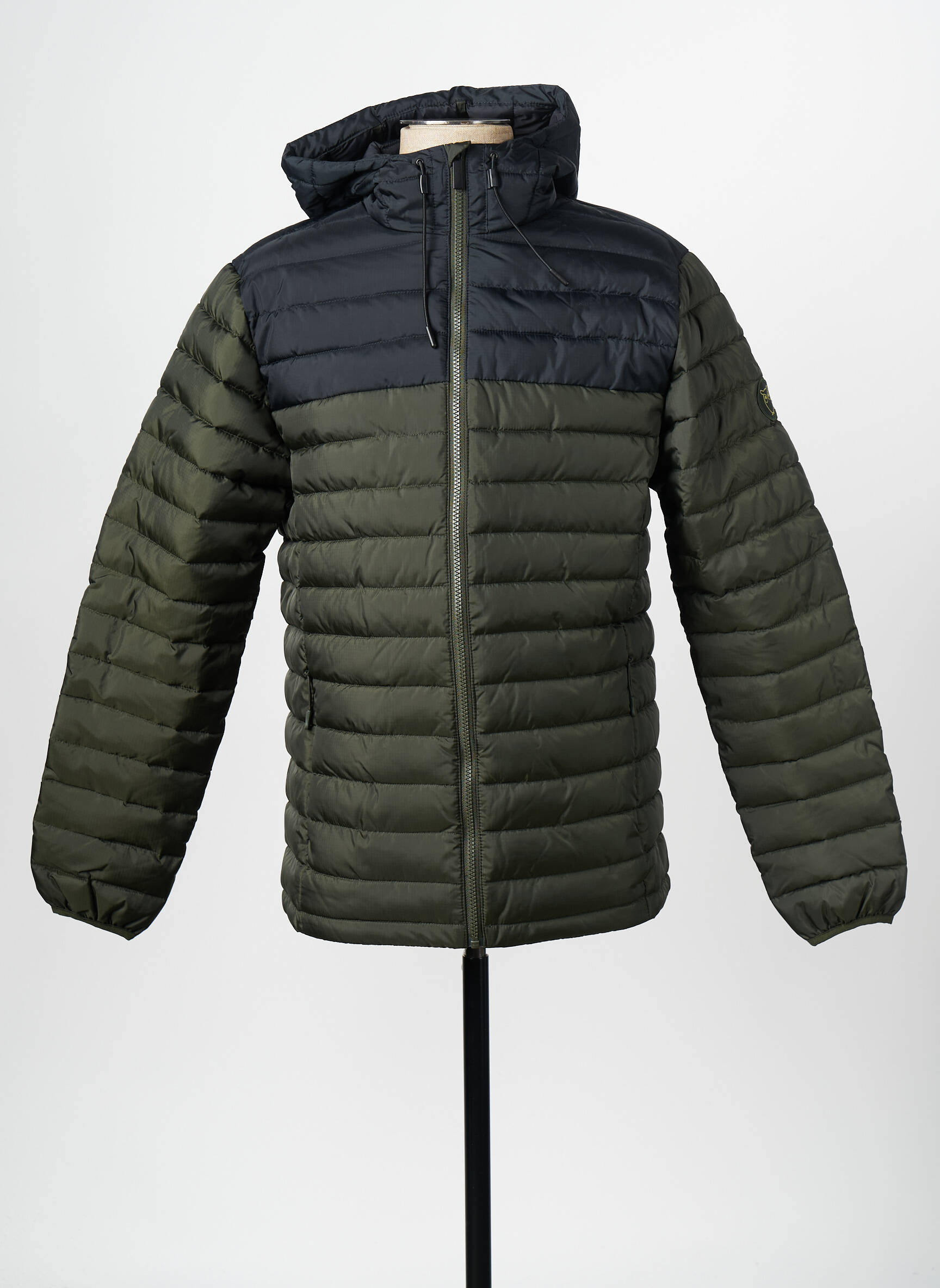 Pūkinė striukė žalias KNOWLEDGE COTTON APPAREL vyras