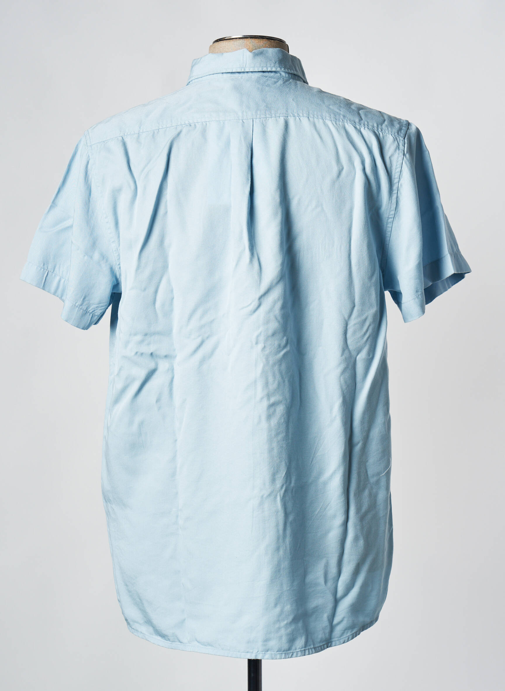 Trumpa rankovė marškiniai mėlyna KNOWLEDGE COTTON APPAREL vyras