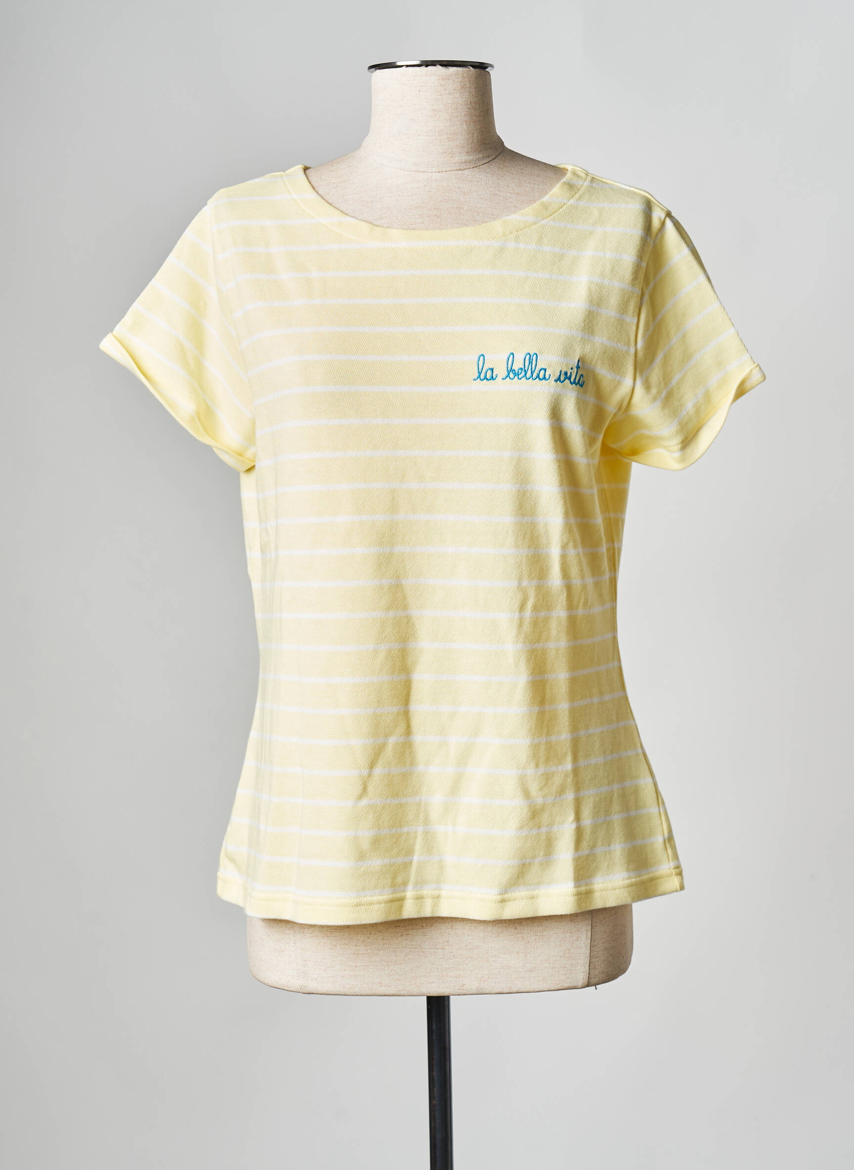 T-marškinys geltona MAISON LABICHE moteris