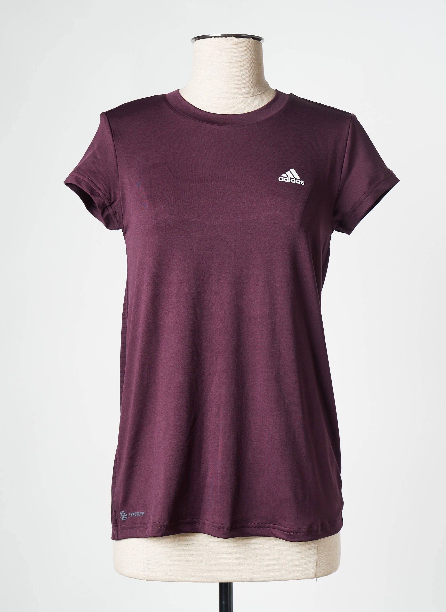 T-marškinys rudas ADIDAS moteris