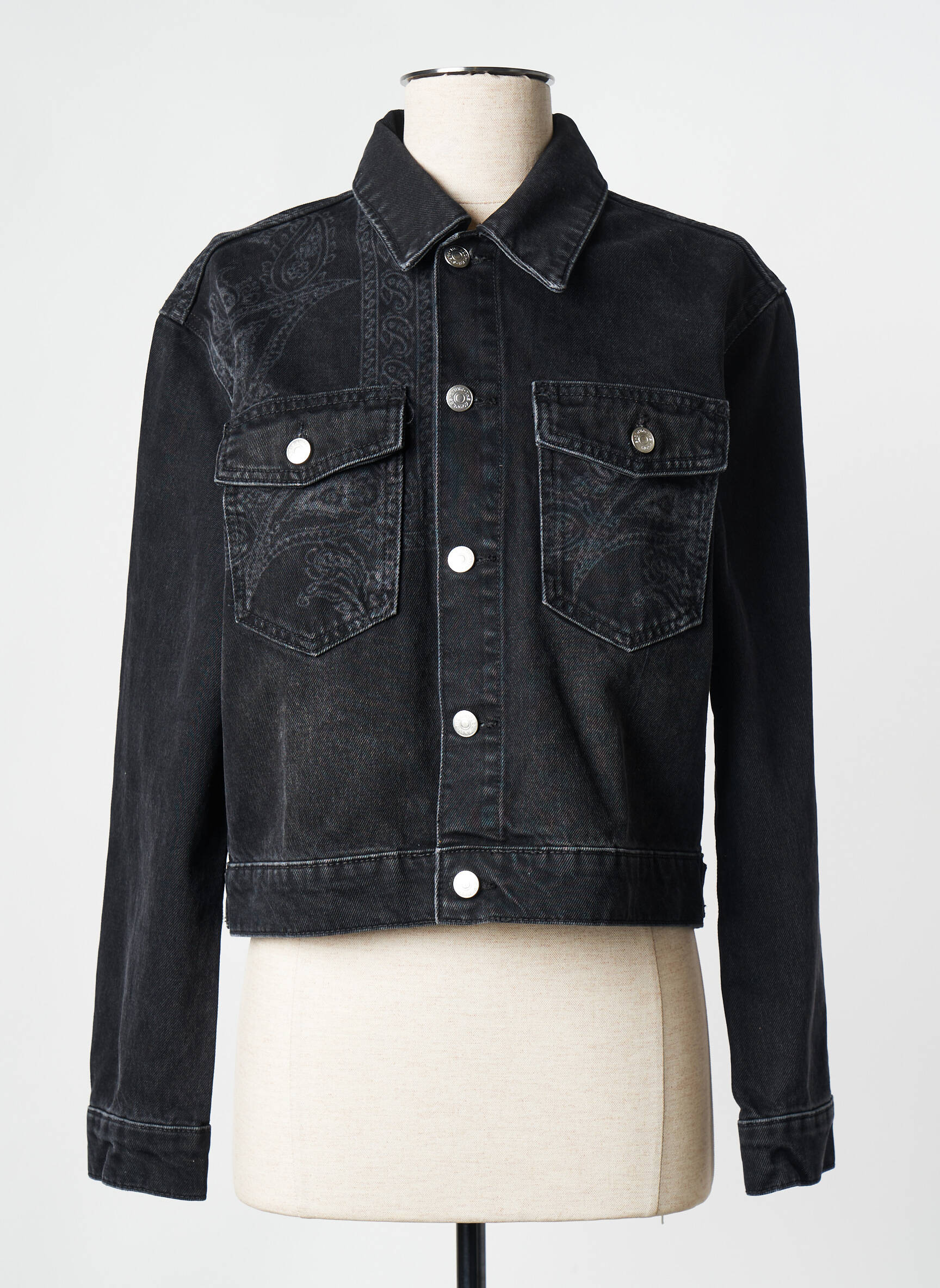 Džinsinė striukė juodas THE KOOPLES moteris