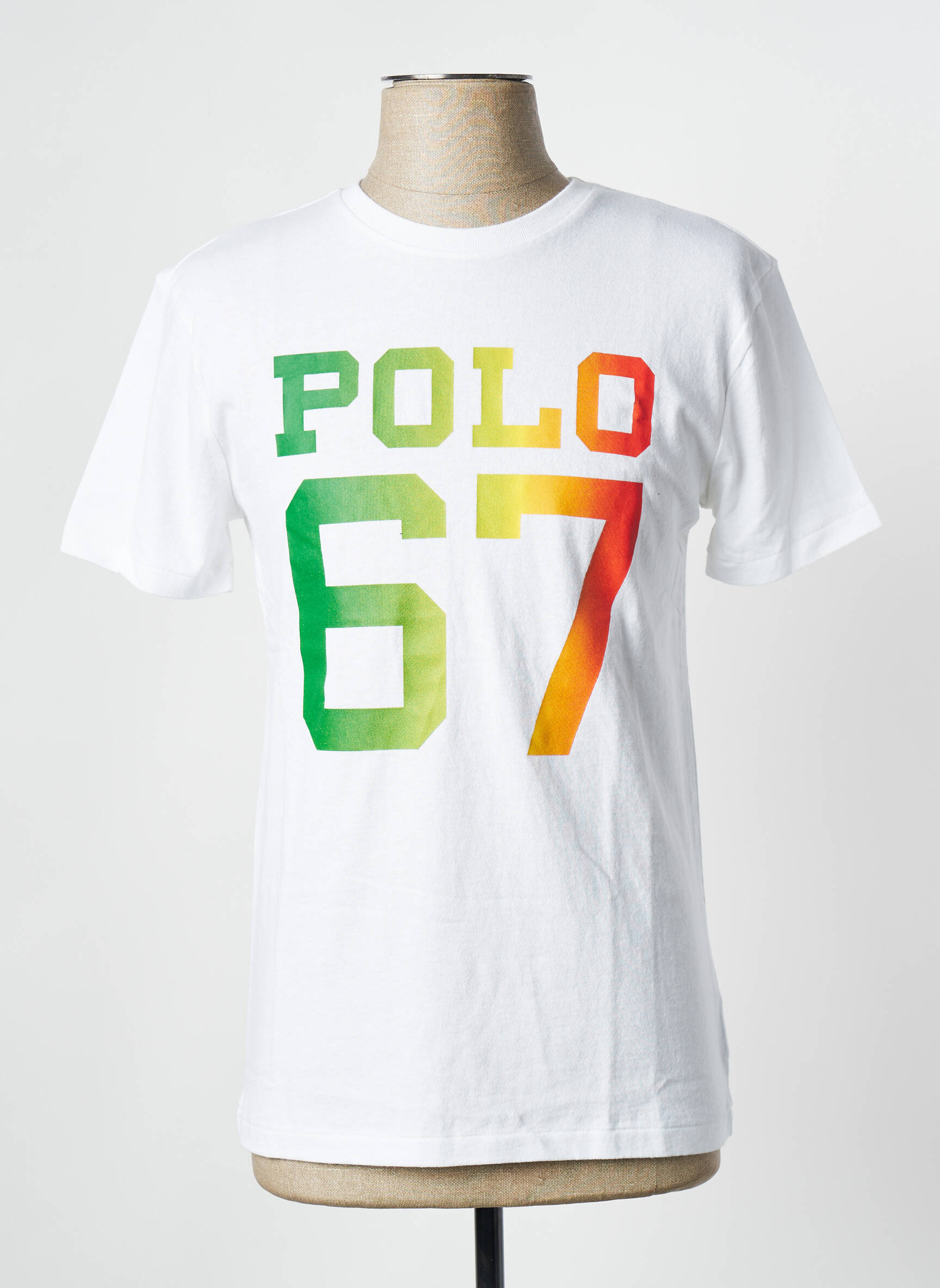 T-marškinys baltas RALPH LAUREN vyras