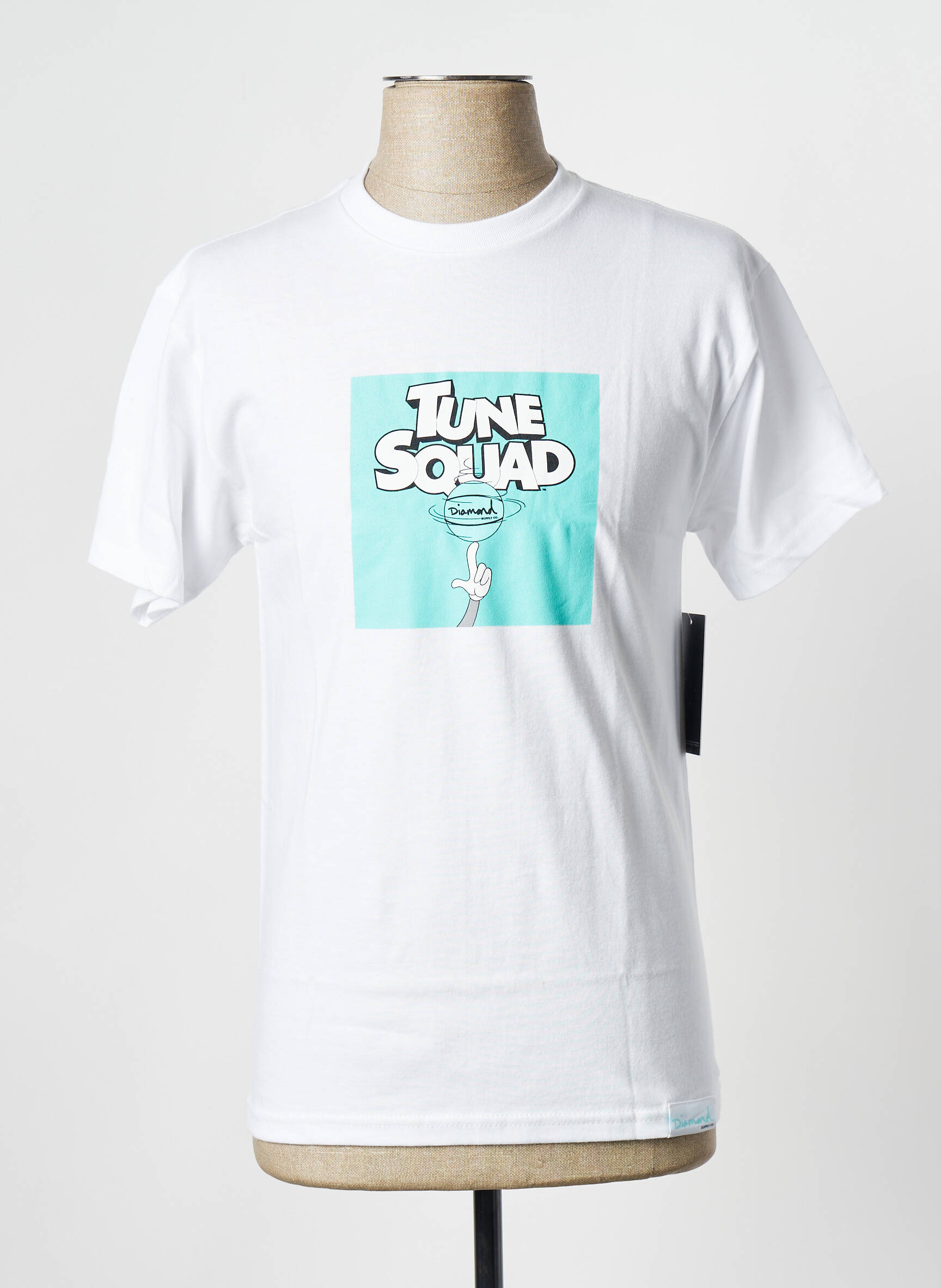 T-marškinys baltas DIAMOND SUPPLY CO vyras