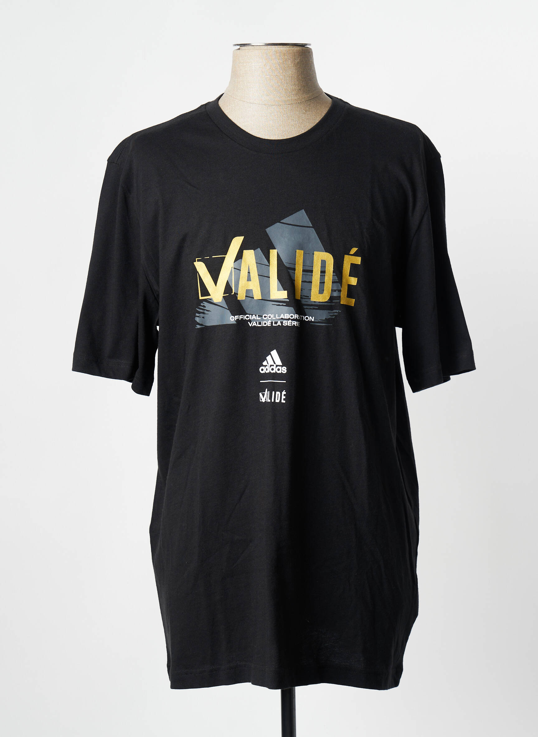 T-marškinys juodas ADIDAS vyras