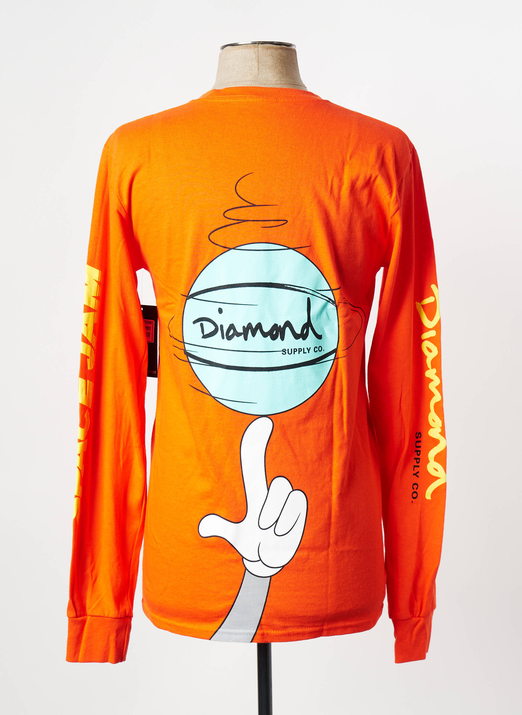T-marškinys oranžinė DIAMOND SUPPLY CO vyras