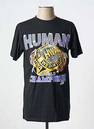 T-marškinys juodas HUMAN WITH ATTITUDE vyras