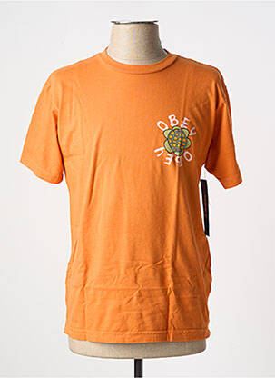 T-marškinys oranžinė OBEY vyras