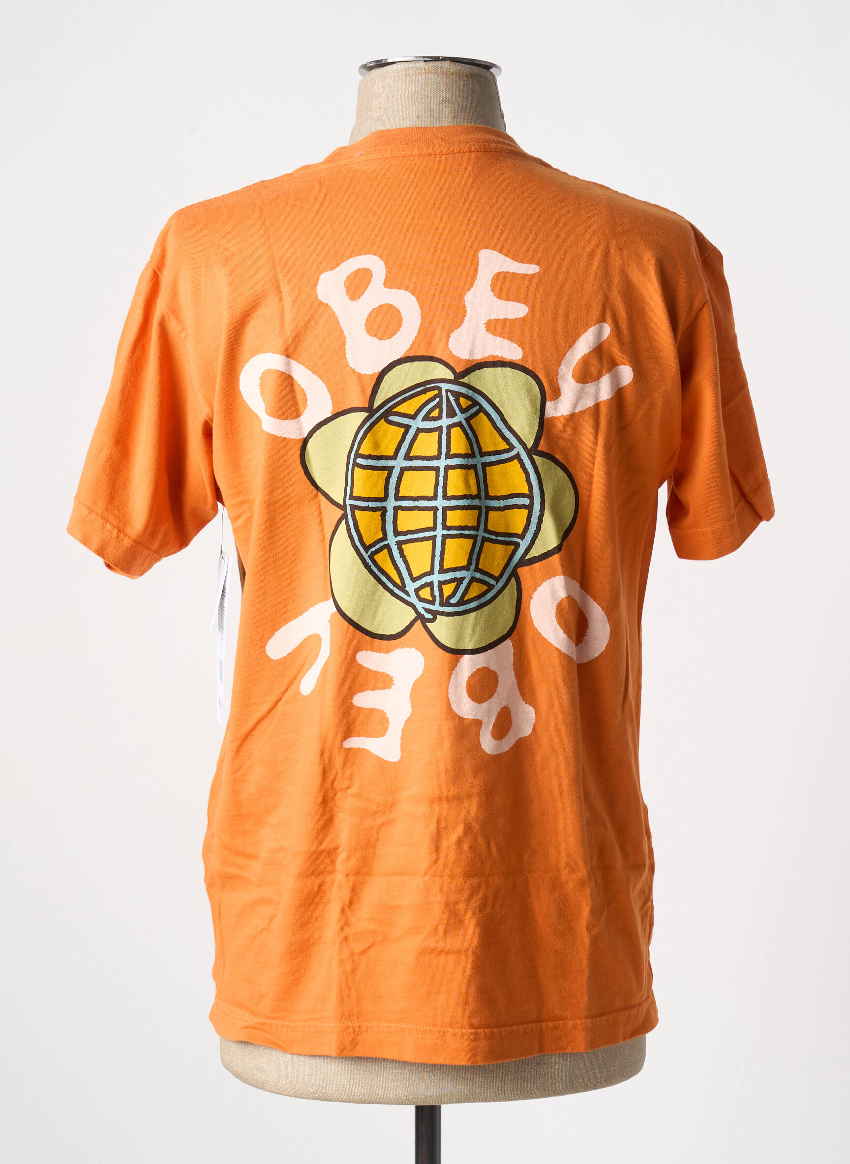 T-marškinys oranžinė OBEY vyras