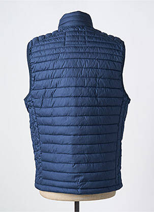 Pūkinė striukė aukšta apykaklė mėlyna JACK & JONES vyras