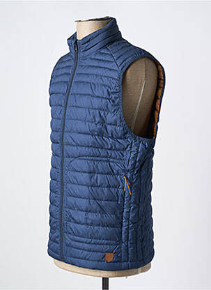 Pūkinė striukė aukšta apykaklė mėlyna JACK & JONES vyras