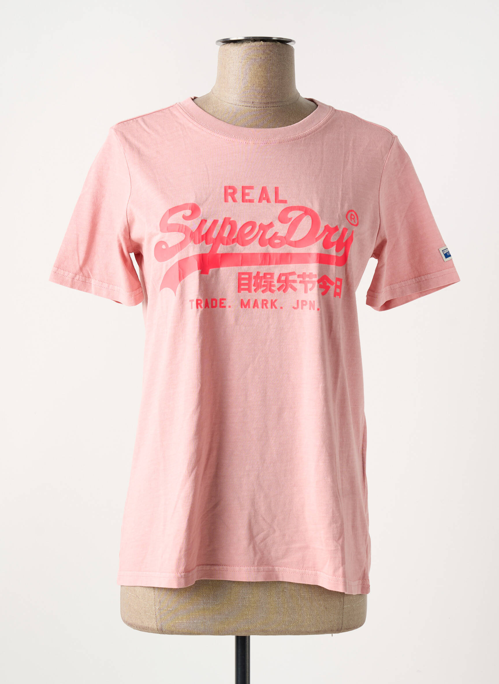 T-marškinys rožinė SUPERDRY moteris