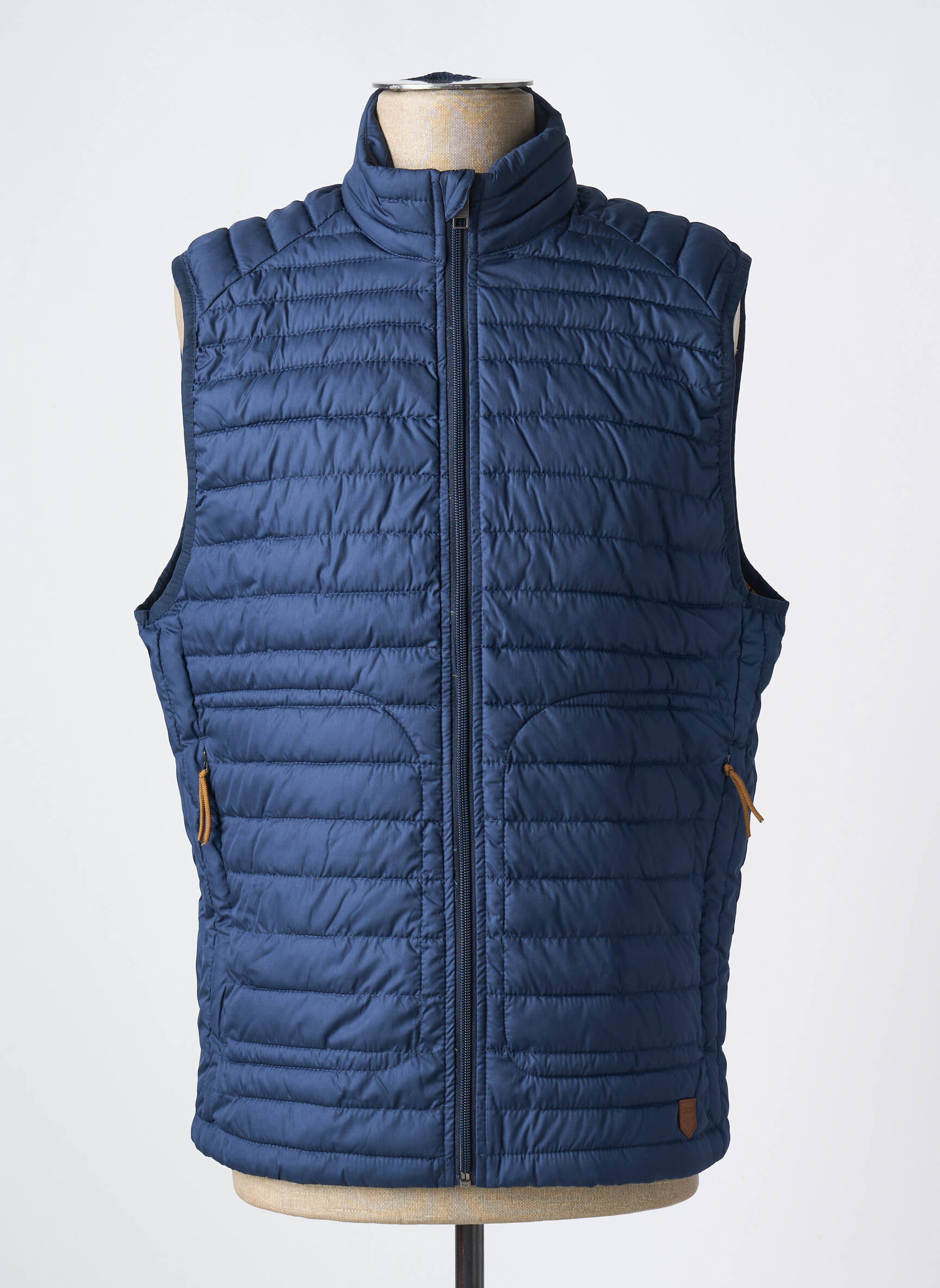 Pūkinė striukė aukšta apykaklė mėlyna JACK & JONES vyras