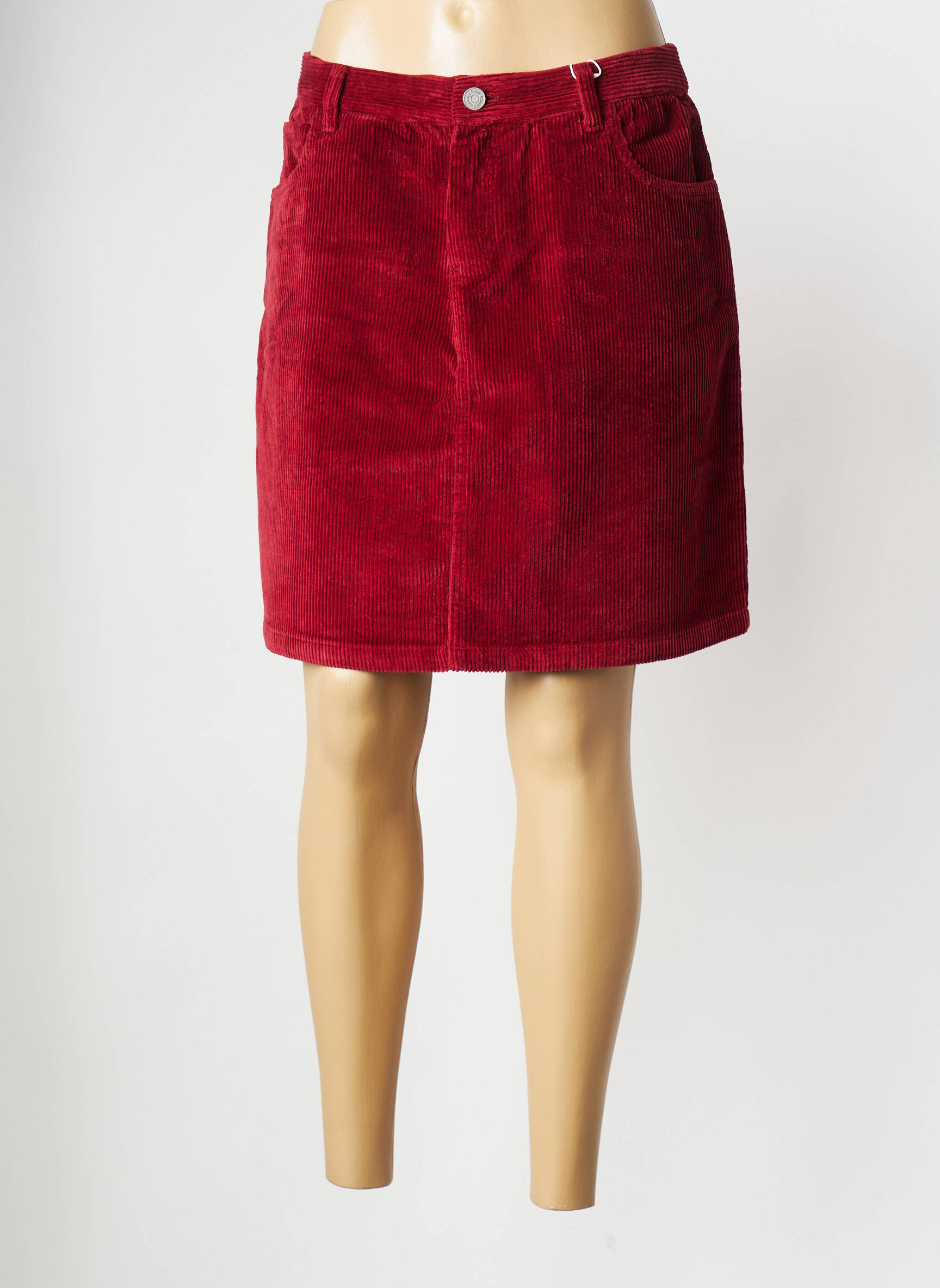 Mini sijonas raudona KNOWLEDGE COTTON APPAREL moteris