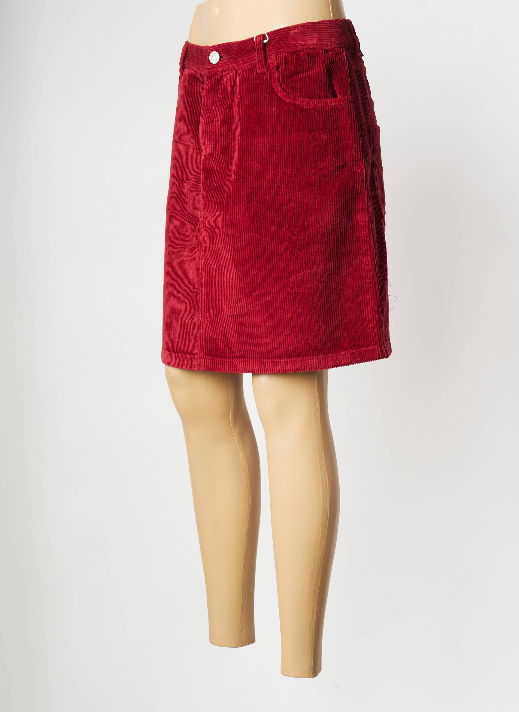 Mini sijonas raudona KNOWLEDGE COTTON APPAREL moteris