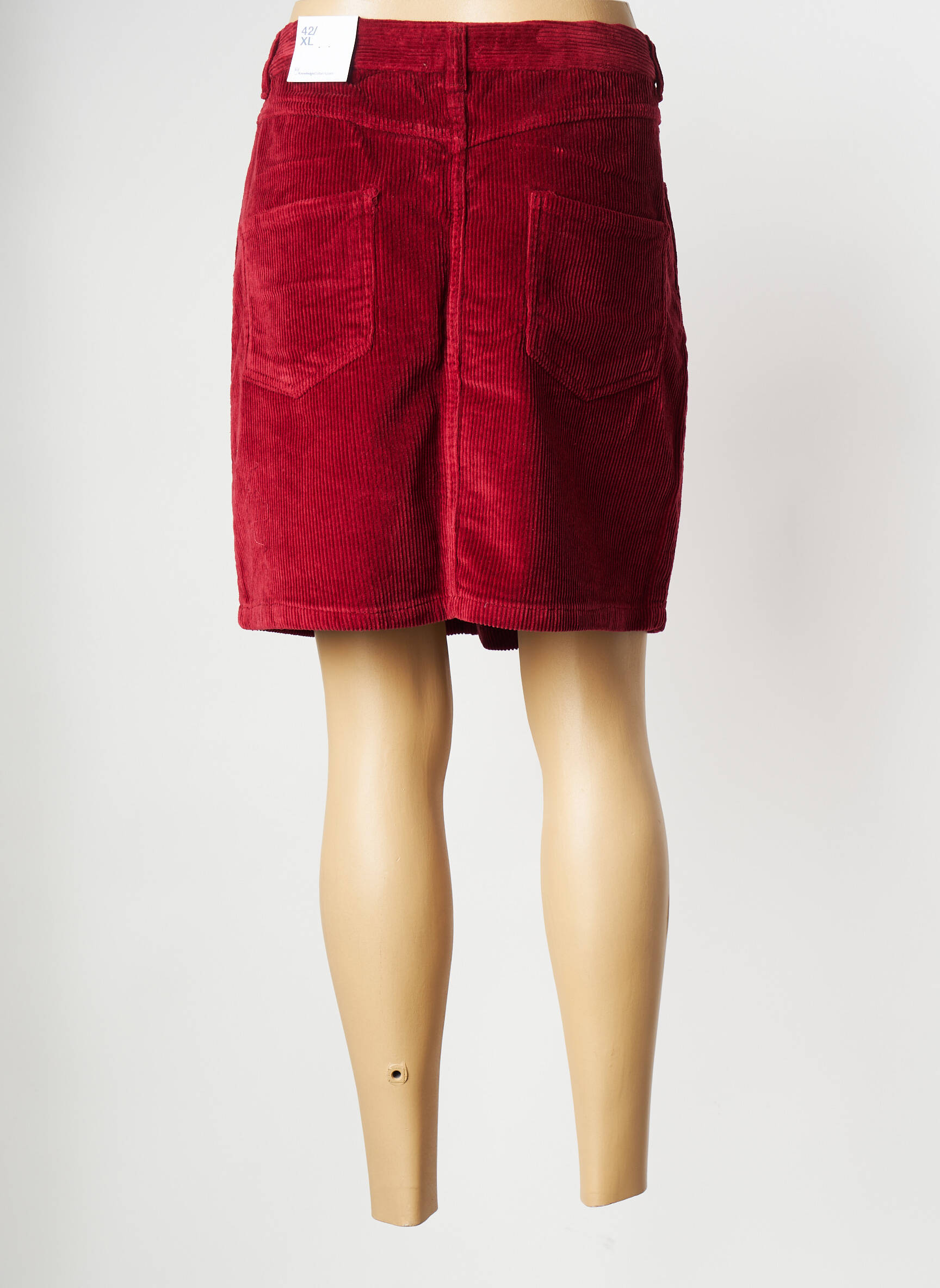 Mini sijonas raudona KNOWLEDGE COTTON APPAREL moteris
