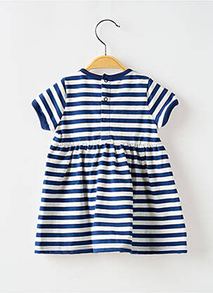Pusilgių suknelė apvalus kaklas mėlyna PETIT BATEAU mergina