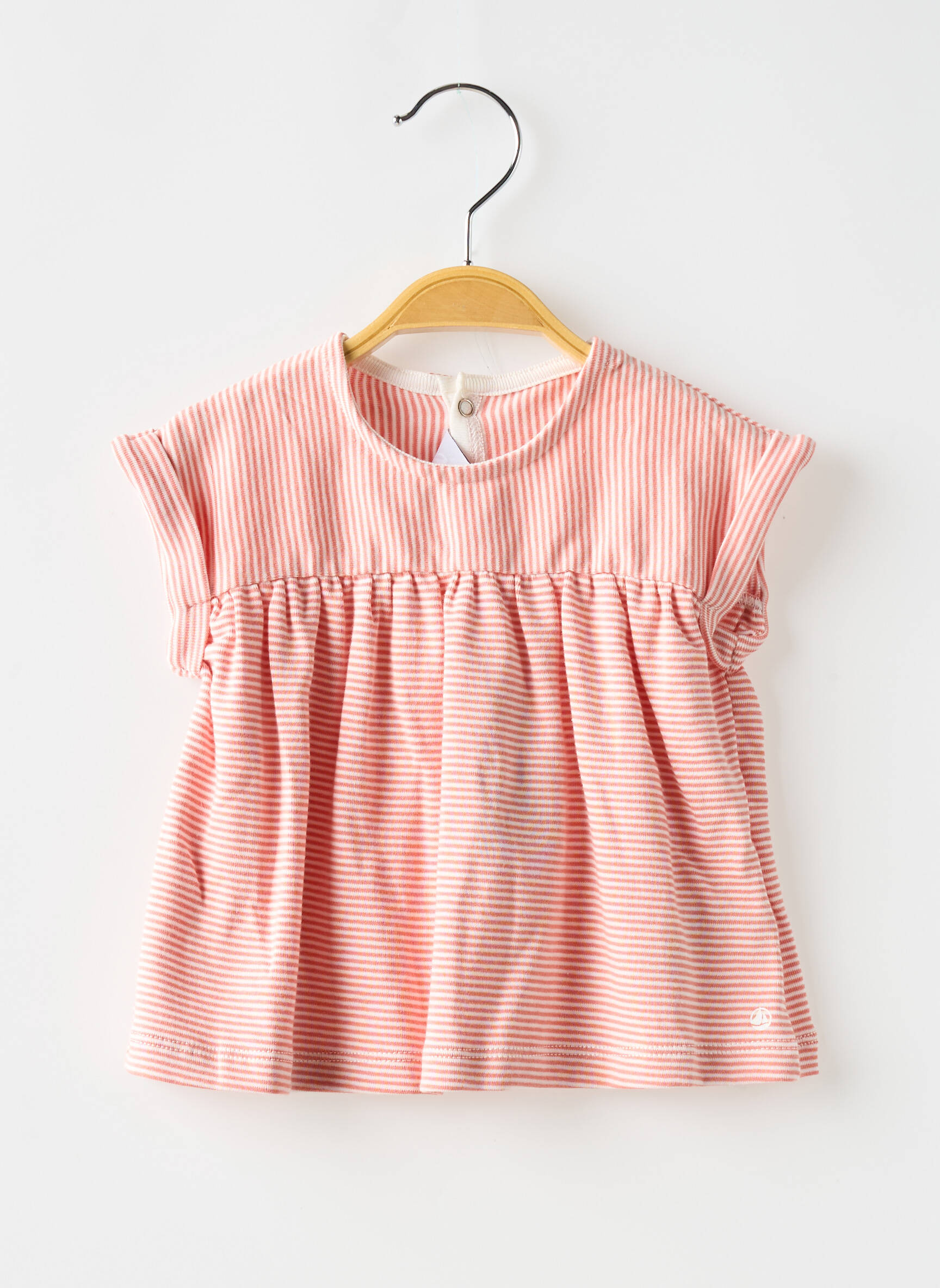 Viršūnė apvalus kaklas rožinė PETIT BATEAU mergina
