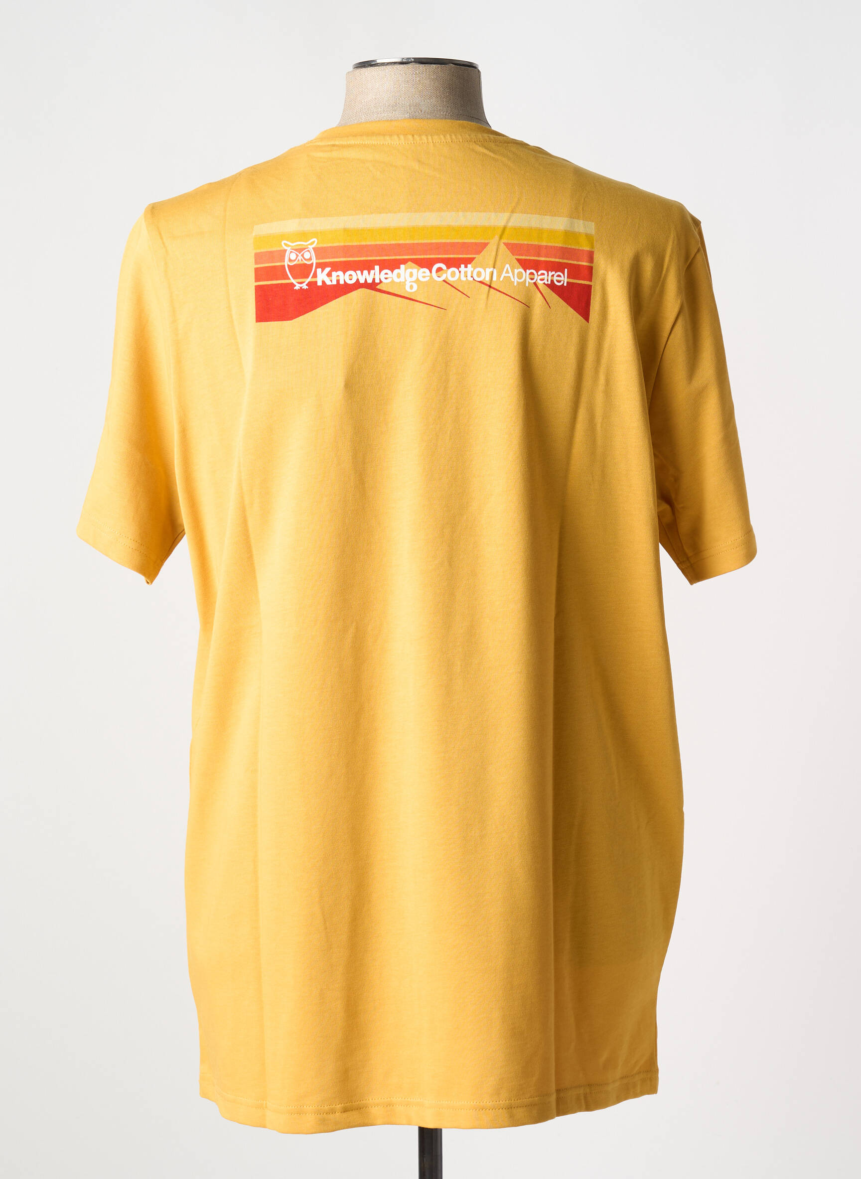 T-marškinys apvalus kaklas rudas KNOWLEDGE COTTON APPAREL vyras