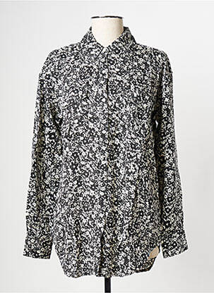 Moteriškas marškinys mao apykaklė juodas KNOWLEDGE COTTON APPAREL moteris
