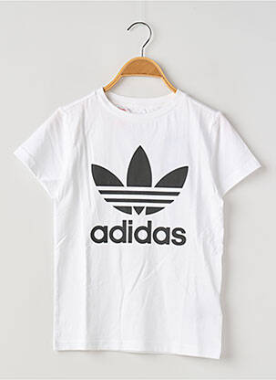 T-marškinys apvalus kaklas baltas ADIDAS vaikas