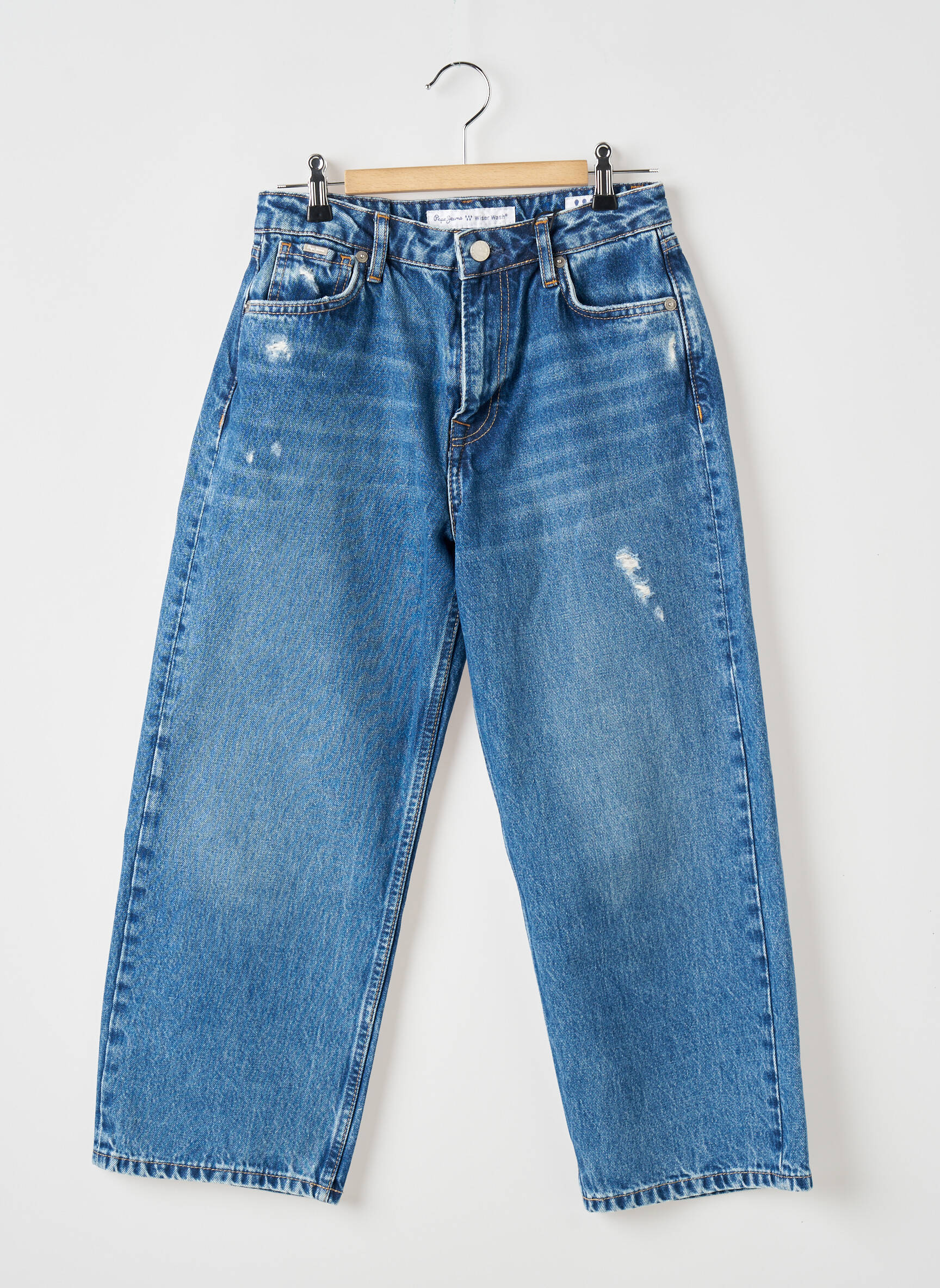 Plačios džinsai mėlyna PEPE JEANS moteris