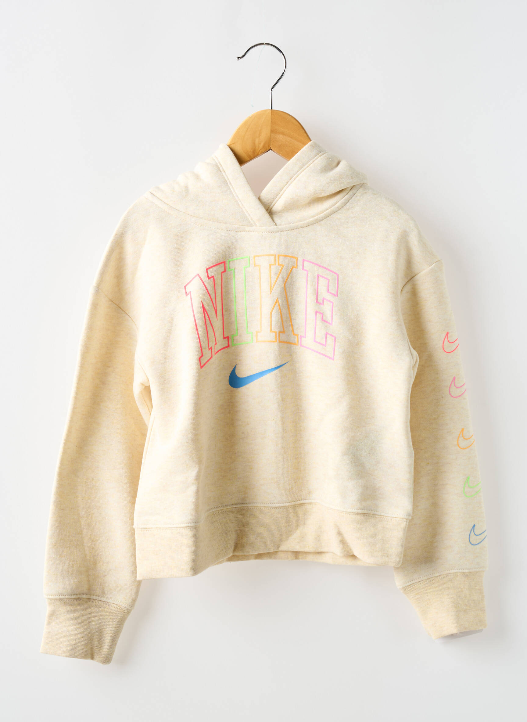Kapišonas apvalus kaklas bežinis NIKE mergina