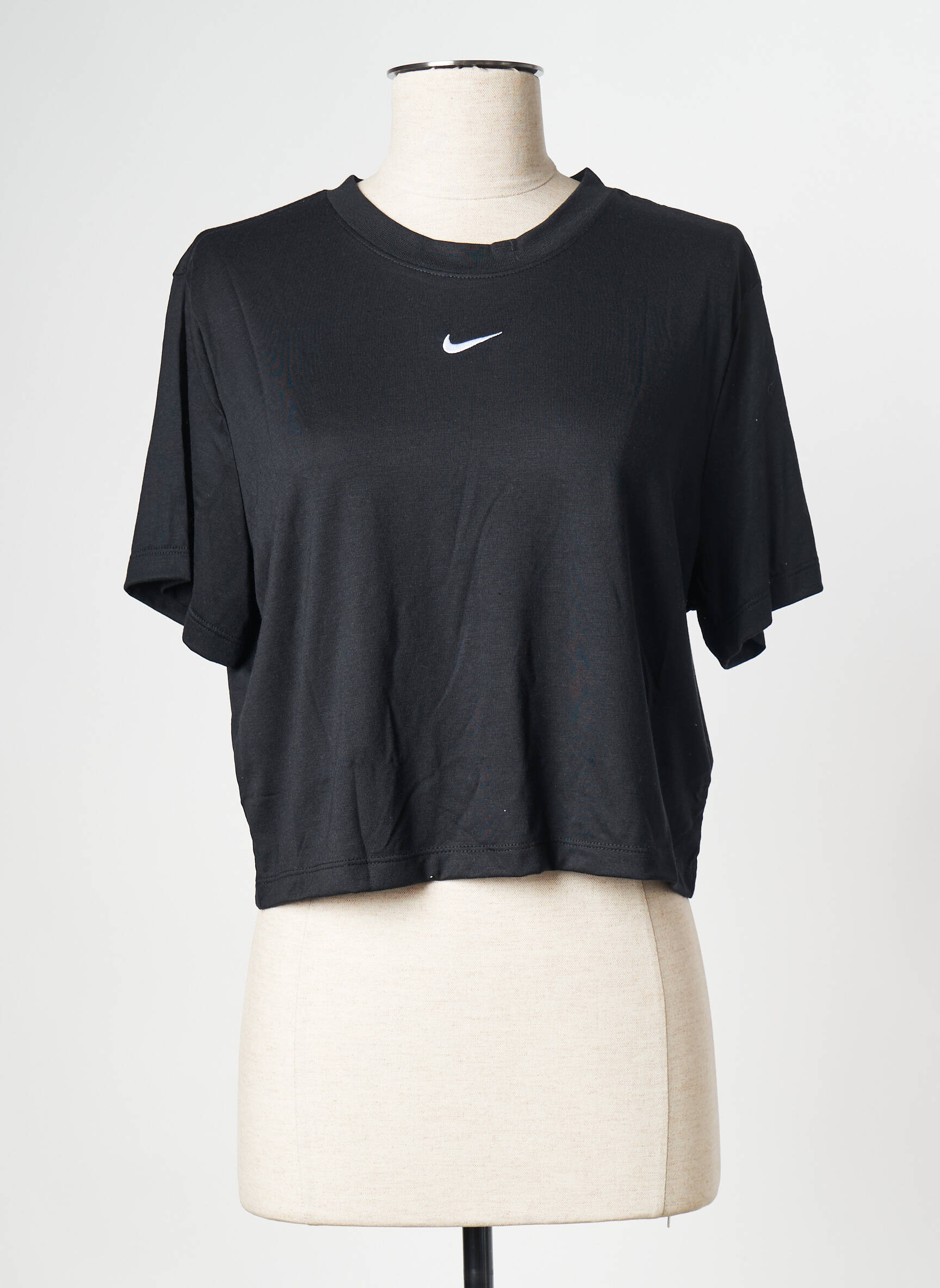T-marškinys apvalus kaklas juodas NIKE moteris