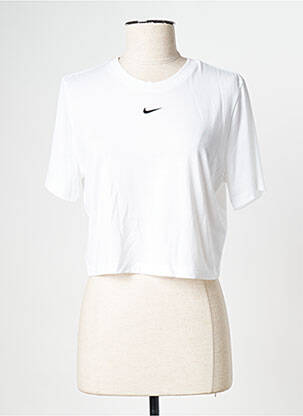 T-marškinys apvalus kaklas baltas NIKE moteris