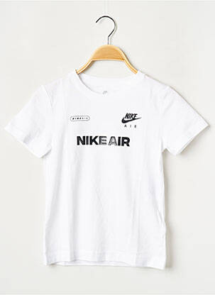 T-marškinys apvalus kaklas baltas NIKE berniukas