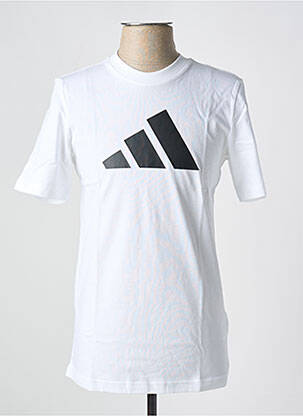 T-marškinys apvalus kaklas baltas ADIDAS vyras