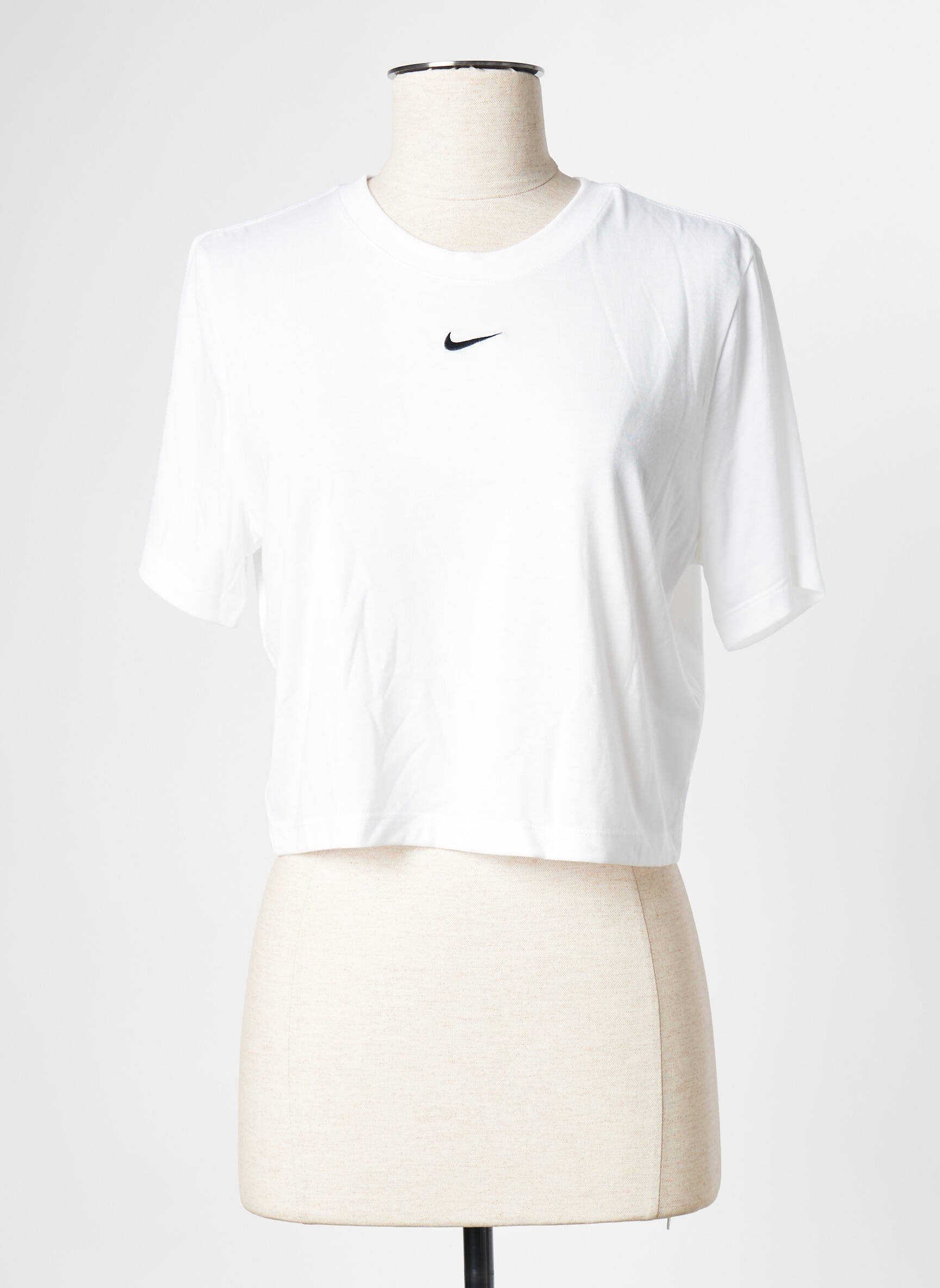 T-marškinys apvalus kaklas baltas NIKE moteris